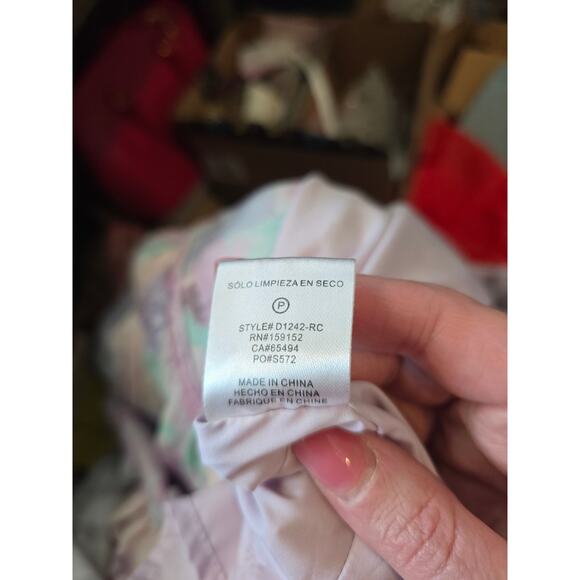 Anthropology BTFL life off the shoulder Foral Mini Dress size Large - Picture 7 of 7